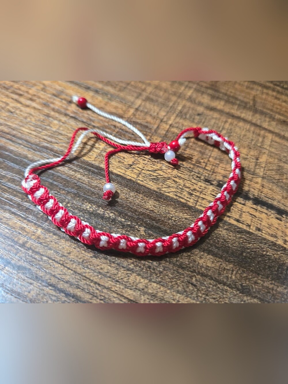 Red & White Bracelet